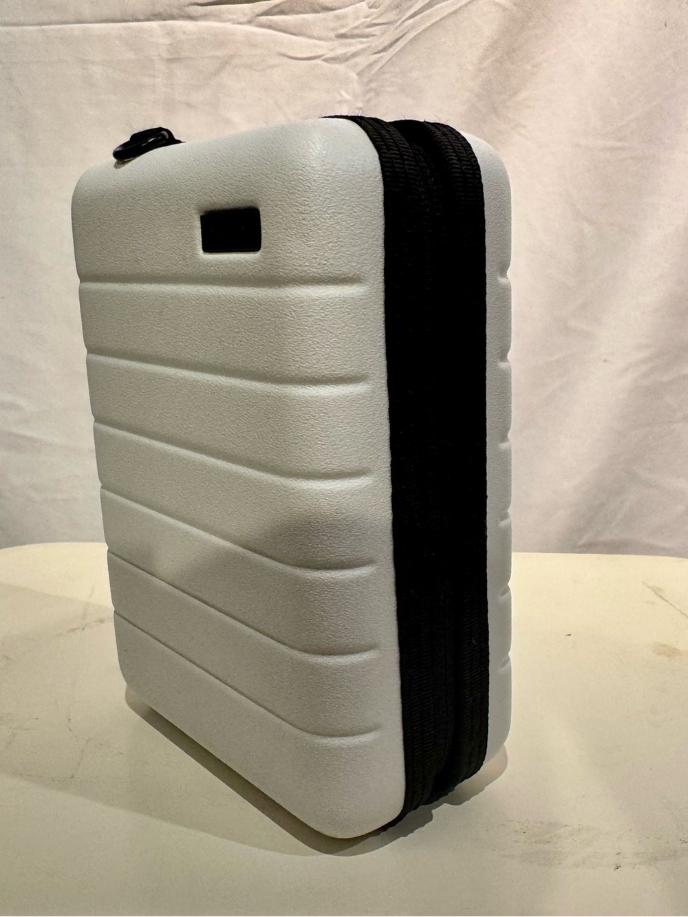 Away White Hard Shell Cosmetic MINI SuitCase with Black Zipper